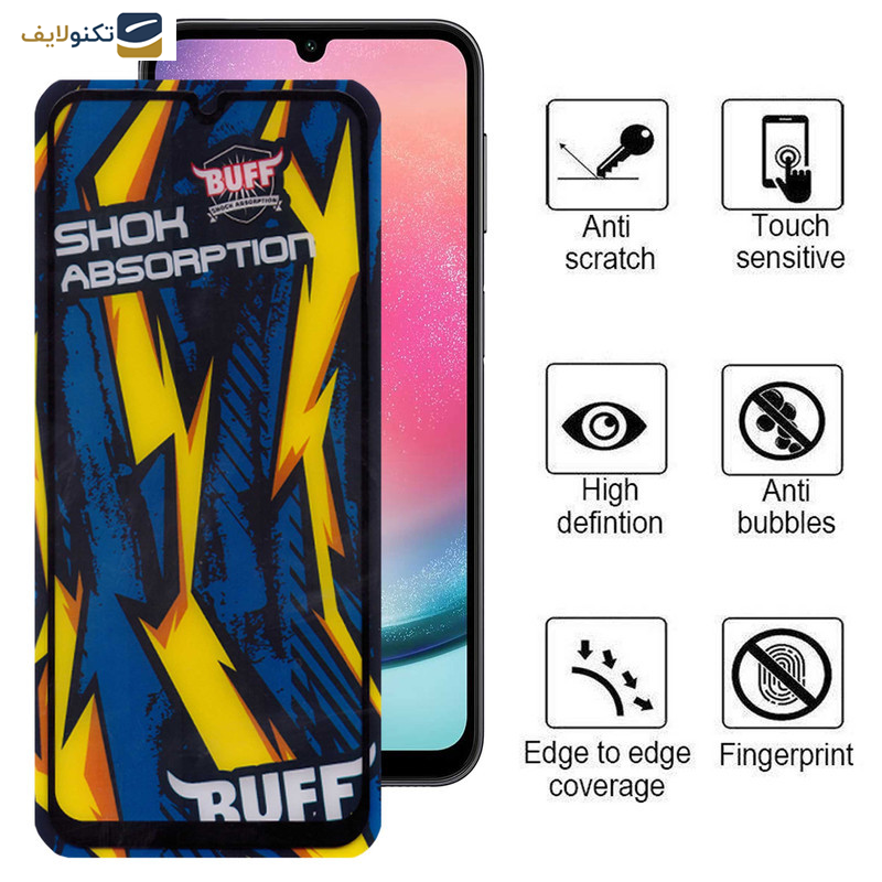محافظ صفحه نمایش بوف مدل Shock-Shock-G مناسب برای گوشی موبایل سامسونگ Galaxy A25 5G - A24 4G - A15 5G-4G - Buff Shock-Shock-G Glass Screen Protector For Samsung Galaxy A25 5G - A24 4G - A15 5G-4G