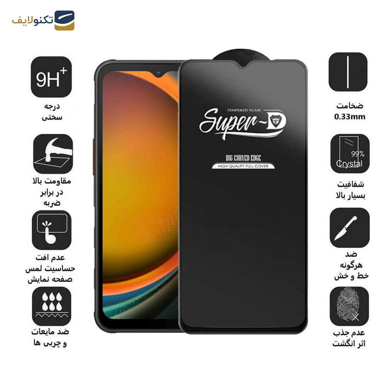 محافظ صفحه نمایش اپیکوی مدل Super 5D مناسب برای گوشی موبایل سامسونگ Galaxy A14 4G/5G /Xcover7 - Epicoy Super 5D Glass Screen Protector For Samsung Galaxy A14 4G/5G /Xcover7