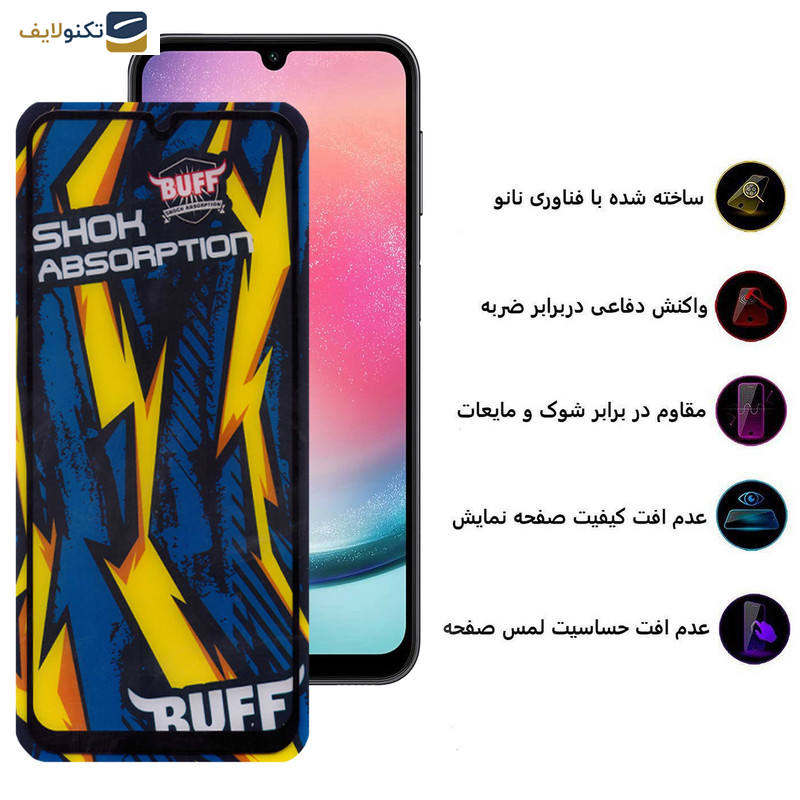 محافظ صفحه نمایش بوف مدل Shock-Shock-G مناسب برای گوشی موبایل سامسونگ Galaxy A24 4G - Buff Shock-Shock-G Glass Screen Protector For Samsung Galaxy A24 4G
