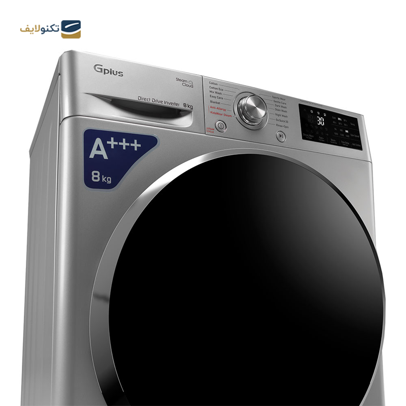 ماشین لباسشویی جی پلاس 8 کیلویی مدل GWM-L880 - GPlus GWM-L880 Washing Machine 8KG