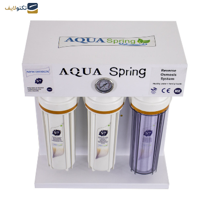 دستگاه تصفیه کننده آب آکوآ اسپرینگ مدل RO-S7-WZ 7550 به همراه فیلتر مجموعه سه عددی و رسوبگیر اسکالکس پلاس - 