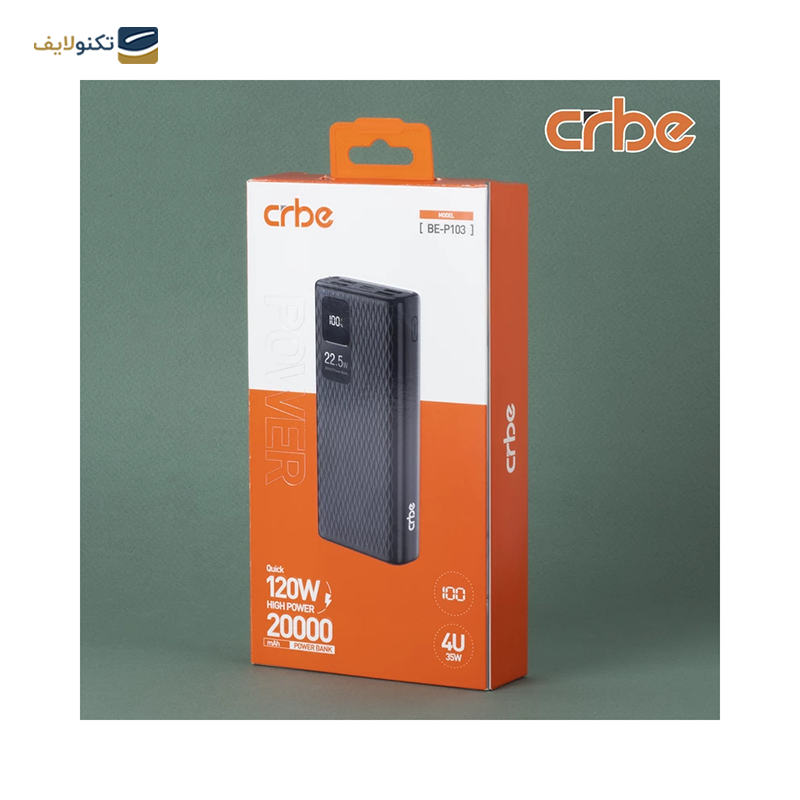 پاوربانک کربی مدل BE-P103 22.5W ظرفیت 20000 میلی آمپر ساعت - Crbe BE-P103 22.5W 20000mah power bank