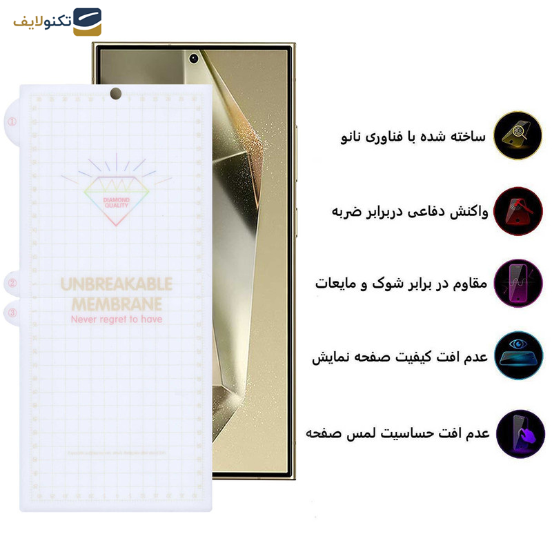 محافظ صفحه نمایش بوف مدل Hydrogel-G مناسب برای گوشی موبایل سامسونگ Galaxy S24 Ultra - S23 Ultra - S22 Ultra - Buff Hydrogel-G film screen protector suitable for Samsung Galaxy S24 Ultra - S23 Ultra - S22 Ultra