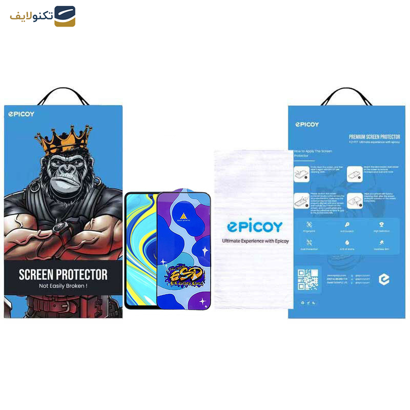 محافظ صفحه نمایش اپیکوی مدل Star ESD مناسب برای گوشی موبایل شیائومی Redmi Note 9 Pro Max-Note 9 Pro 5G-Note 9 Pro 4G India-Global-Note 9S - Star ESD Glass Screen Protector For Xiaomi Redmi Note 9 Pro Max-Note 9 Pro 5G-Note 9 Pro 4G India-Global-Note 9S
