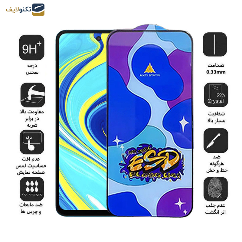 محافظ صفحه نمایش اپیکوی مدل Star ESD مناسب برای گوشی موبایل شیائومی Redmi Note 9 Pro Max-Note 9 Pro 5G-Note 9 Pro 4G India-Global-Note 9S - Star ESD Glass Screen Protector For Xiaomi Redmi Note 9 Pro Max-Note 9 Pro 5G-Note 9 Pro 4G India-Global-Note 9S