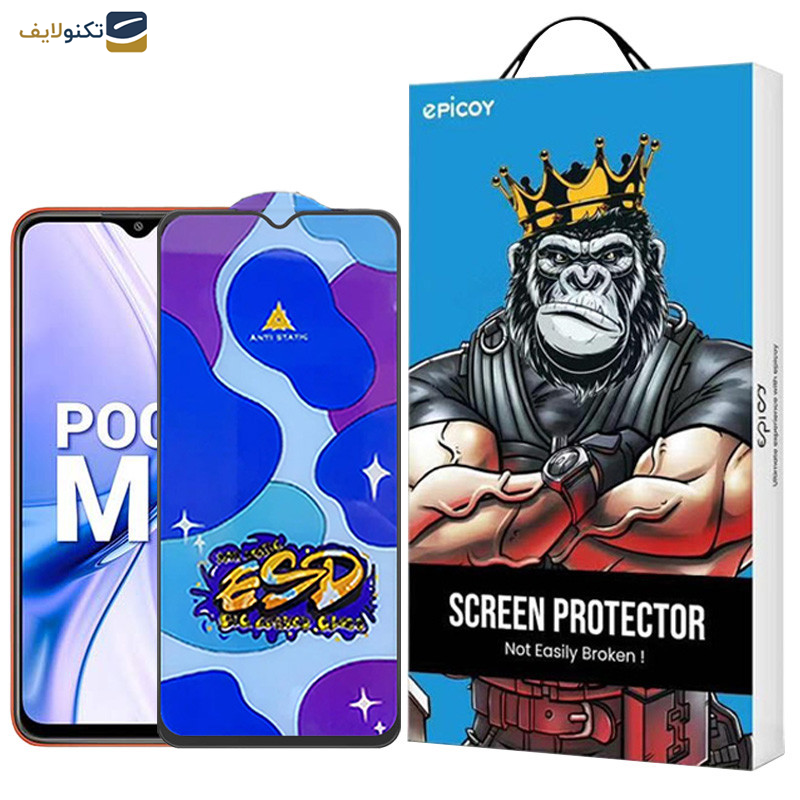 محافظ صفحه نمایش اپیکوی مدل Star ESD مناسب برای گوشی موبایل شیائومی Poco M3-Poco M2 Reloaded-Poco M2 4G - Star ESD Glass Screen Protector For Xiaomi Poco M3-Poco M2 Reloaded-Poco M2 4G
