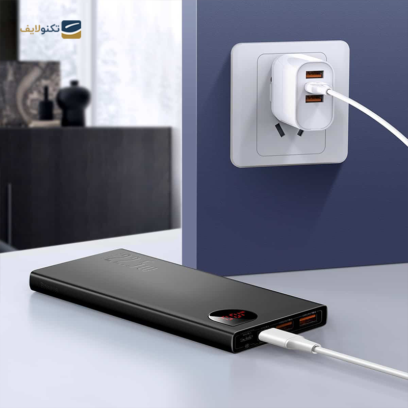 پاوربانک باسئوس مدل ADAMAN METAL DIGITAL DISPLAY ظرفیت 10000 میلی آمپر ساعت - Baseus Power Bank ADAMAN METAL DIGITAL DISPLAY