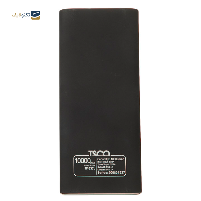 پاوربانک  تسکو مدل TP 837L- ظرفیت 10000 میلی آمپر  - Tsco Power Bank TP 837L