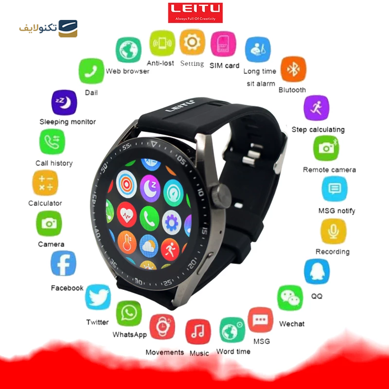 ساعت هوشمند لیتو مدل ENZO - Leitu ENZO Smartwatch