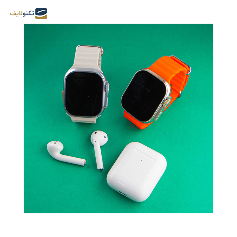 ساعت هوشمند ورنا مدل W49 Ultra به همراه هندزفری بلوتوثی مدل airpod - Verna W49 Ultra Smartwatch with airpod