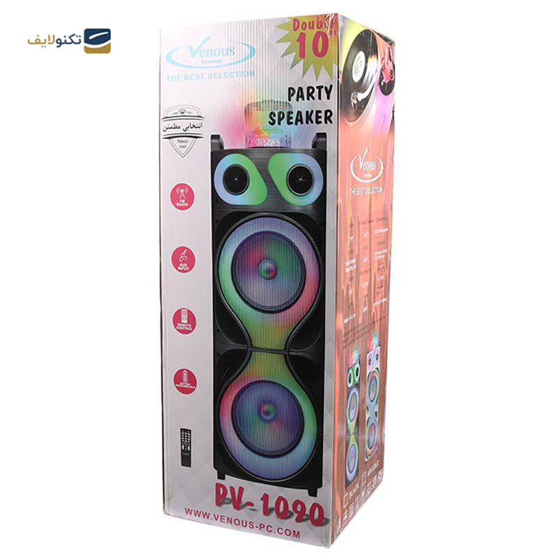 اسپیکر بلوتوثی خانگی ونوس مدل PV-1090 - Venous PV-1090 Bluetooth Speaker