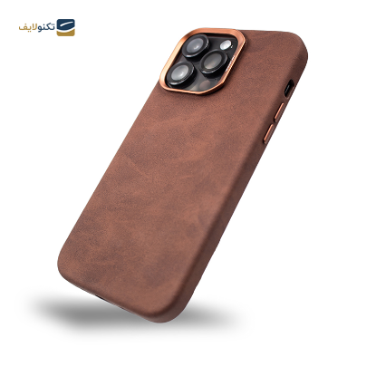 قاب گوشی اپل iPhone 15 Pro مک کوی مدل Enormous چرمی مگ‌ سیف دار - MacCoy Leather MagSafe Enormous Cover For iPhone 15 Pro