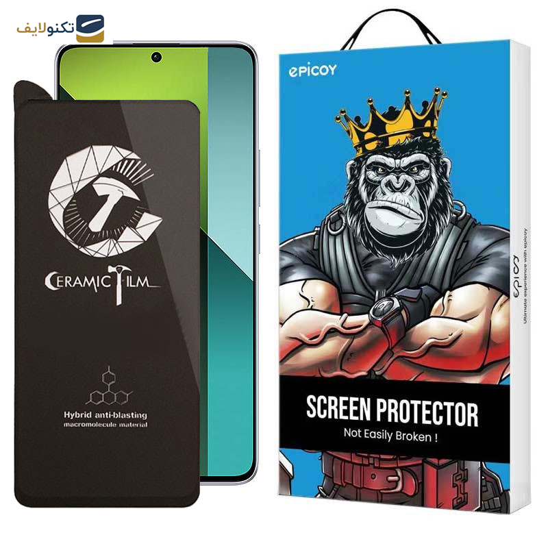 محافظ صفحه نمایش سرامیکی اپیکوی مدل CR7 مناسب برای گوشی موبایل شیائومی Redmi Note 13 Pro 4G/5G/ Note 13 4G/5G/ Note 13R Pro - Epicoy Ceramic CR7 Screen Protector For Xiaomi Redmi Note 13 Pro 4G/5G/ Redmi Note 13 4G/5G/ Redmi Note 13R Pro