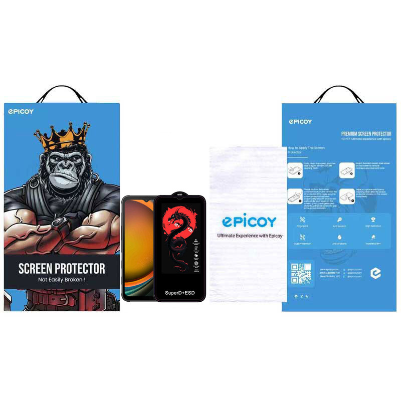 محافظ صفحه نمایش اپیکوی مدل Dragon ESD مناسب برای گوشی موبایل سامسونگ Galaxy A14 4G/5G /Xcover7 - Epicoy Dragon ESD Glass Screen Protector For Samsung Galaxy A14 4G/5G /Xcover7