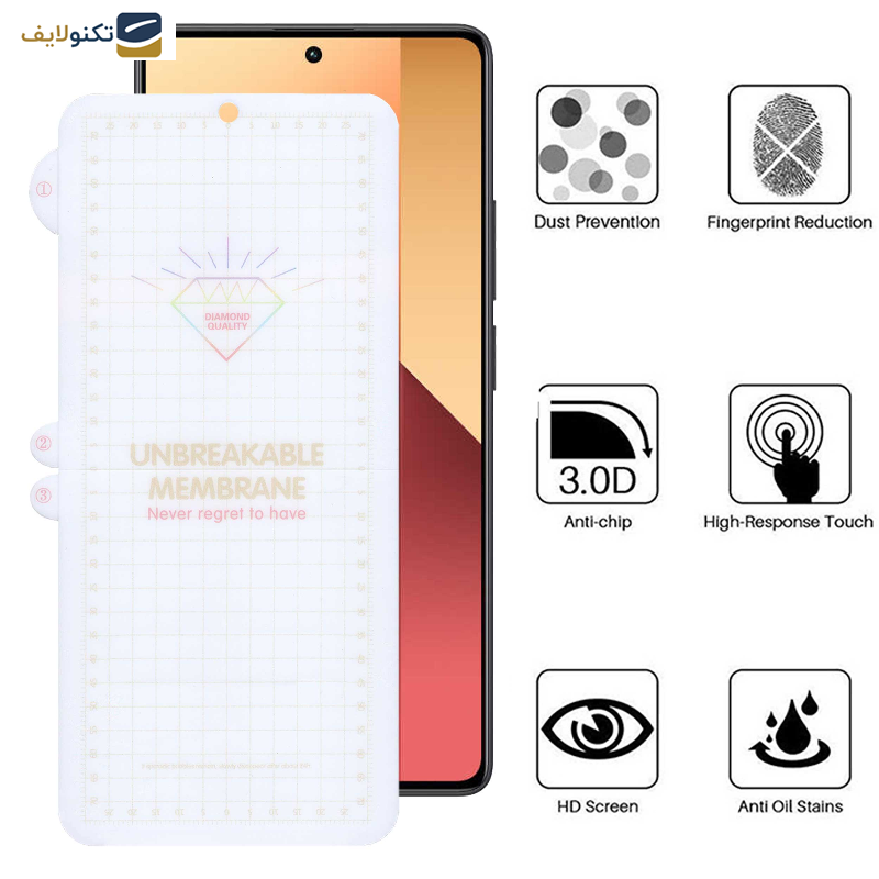 محافظ صفحه نمایش بوف مدل Hydrogel مناسب برای گوشی موبایل شیائومی Redmi Note 13 Pro 4G-5G - Note 13 4G-5G - Note 13R Pro - Buff Hydrogel film screen protector suitable for Xiaomi Redmi Note 13 Pro 4G-5G - Note 13 4G-5G - Note 13R Pr