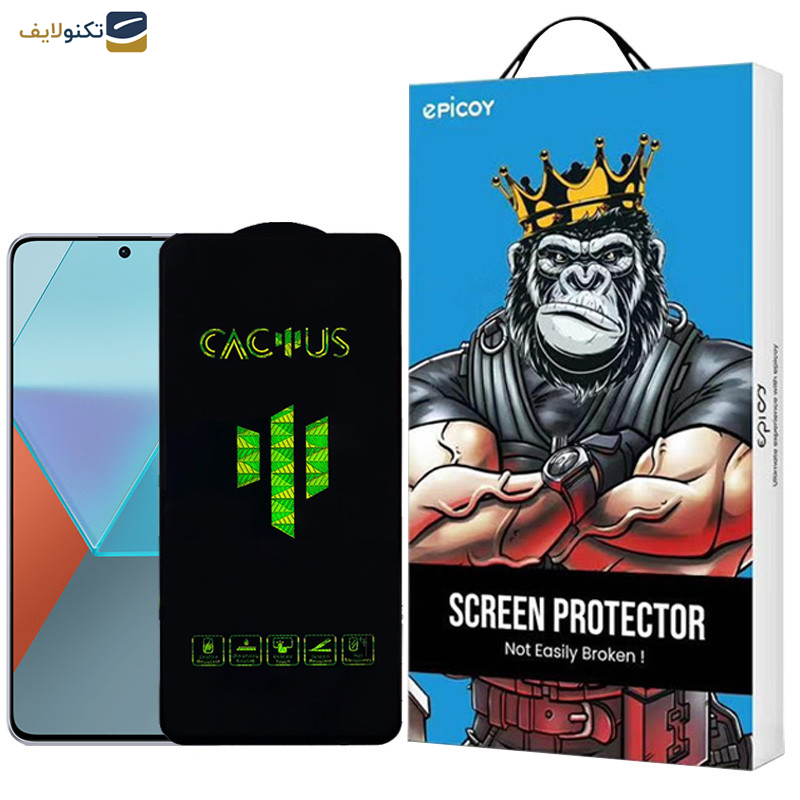 محافظ صفحه نمایش اپیکوی مدل Cactus مناسب برای گوشی موبایل شیائومی Redmi Note 13 Pro 4G-5G -Note 13 4G-5G -Note 13R Pro - Epicoy Cactus Glass Screen Protector For Xiaomi Redmi Note 13 Pro 4G-5G -Note 13 4G-5G -Note 13R Pro