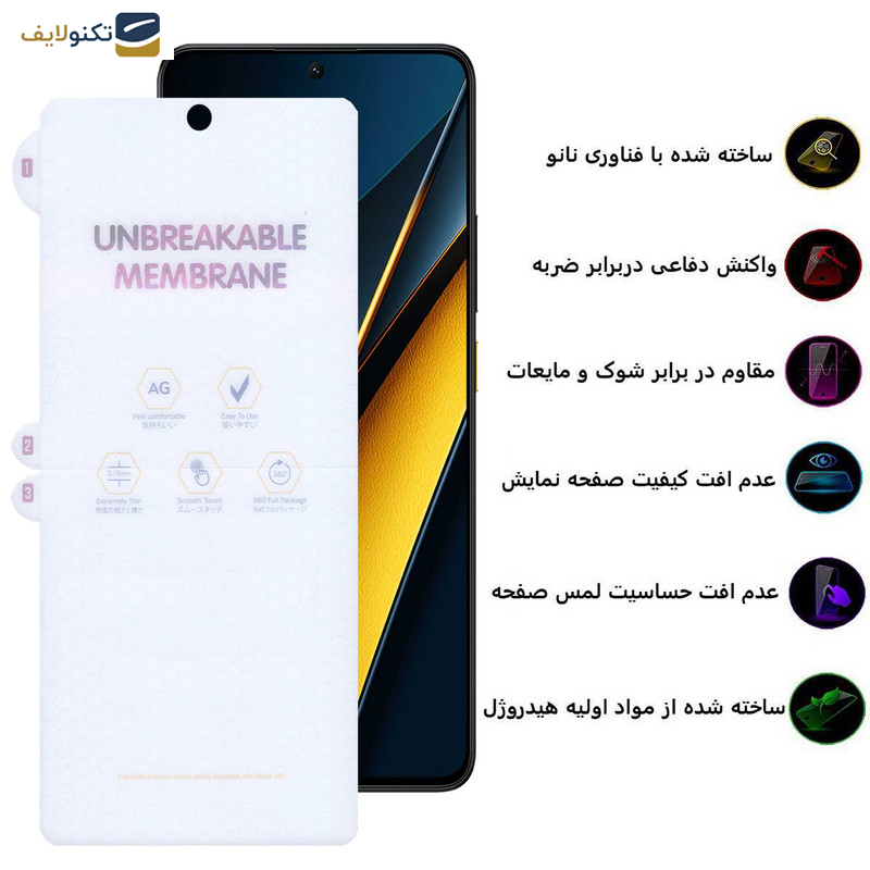 محافظ صفحه نمایش مات بوف مدل Hydrogel-Matte-G مناسب برای گوشی موبایل پوکو Poco X6 Pro - X6 - M6 Pro 4G - Buff Hydrogel-Matte-G film screen protector suitable for Poco X6 Pro - X6 - M6 Pro 4G