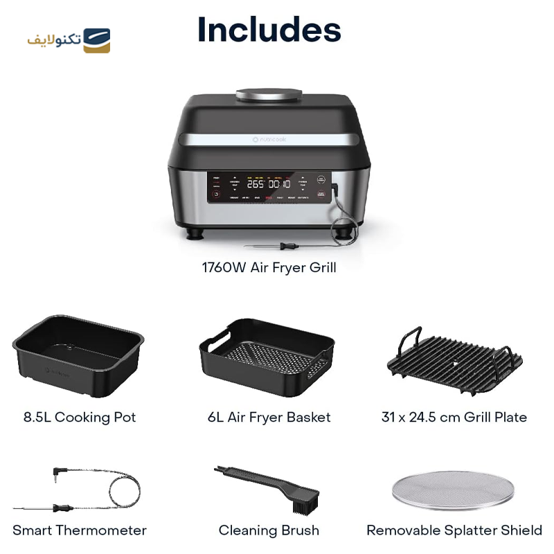 سرخ کن بدون روغن نوتریکوک مدل AFG960 - Nutricook AFG960 Grill and Air Fryer