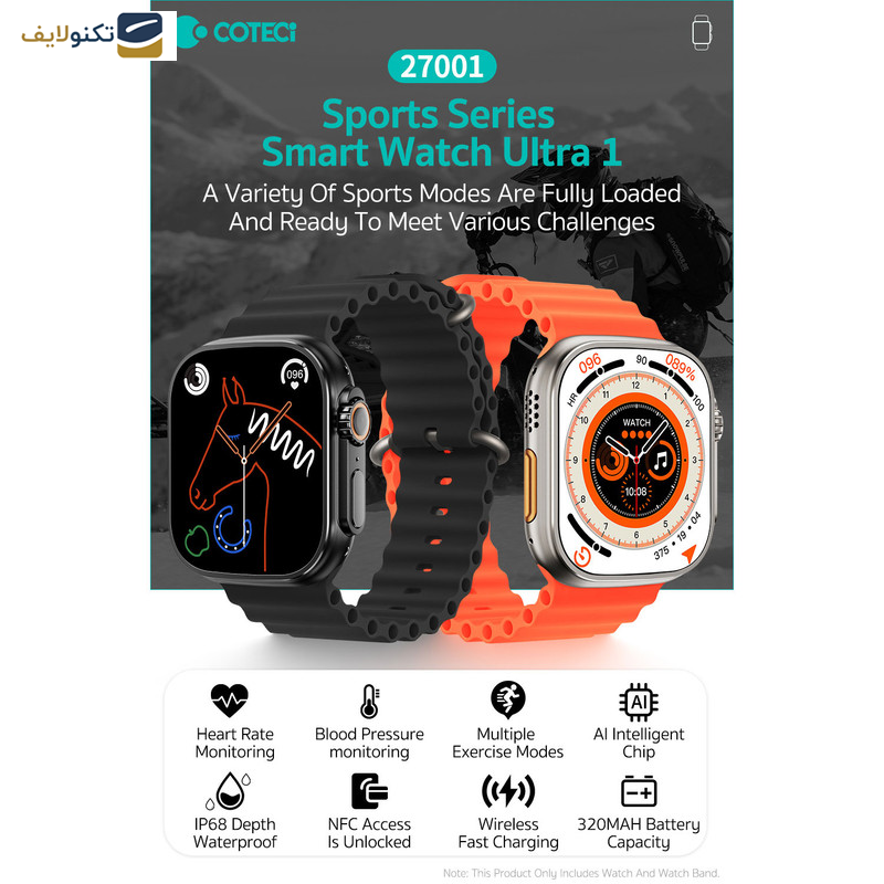 ساعت هوشمند کوتتسی مدل 27001 - Coteetci 27001 Smart Watch