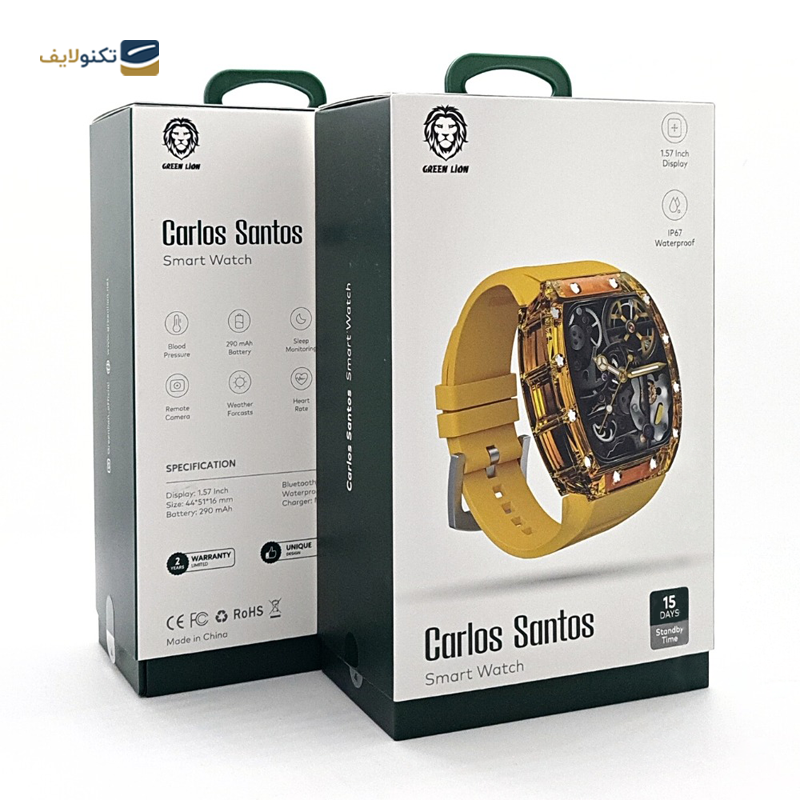 ساعت هوشمند گرین لاین مدل CARLOS SANTOS-GNCRSTSW - Green lion CARLOS SANTOS-GNCRSTSW Smart Watch