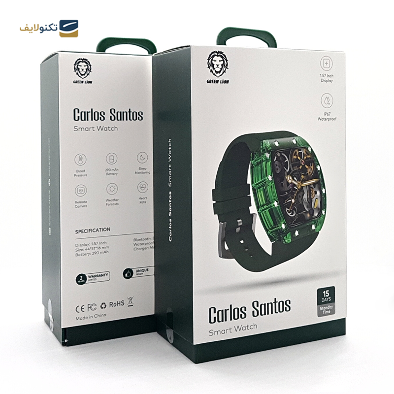 ساعت هوشمند گرین لاین مدل CARLOS SANTOS-GNCRSTSW - Green lion CARLOS SANTOS-GNCRSTSW Smart Watch