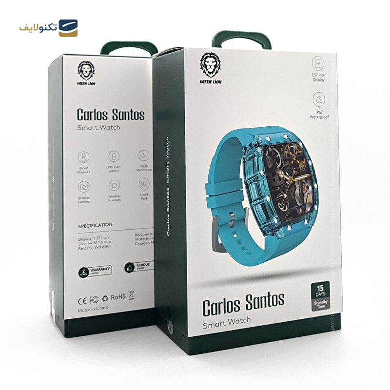 ساعت هوشمند گرین لاین مدل CARLOS SANTOS-GNCRSTSW - Green lion CARLOS SANTOS-GNCRSTSW Smart Watch