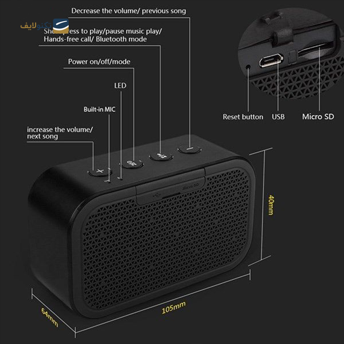 اسپیکر بلوتوثی قابل حمل میفا مدل M1 - Mifa M1 Speaker