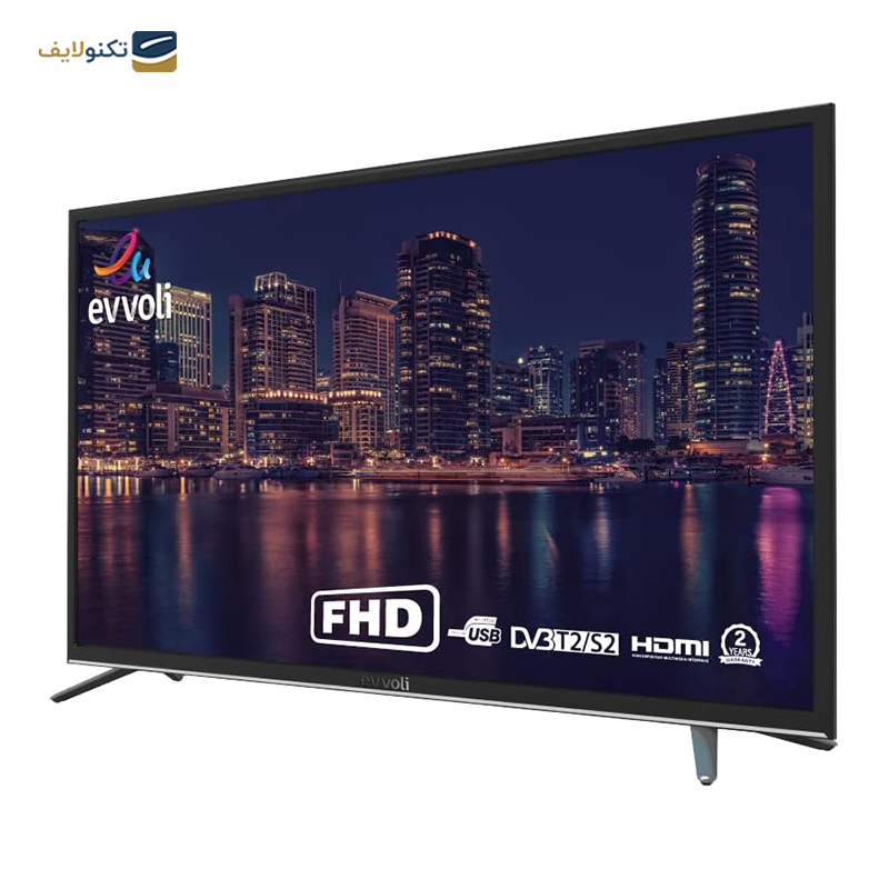 تلویزیون ایوولی LED سایز 43 اینچ مدل 43EV100D - Evvoli 43-Inch Full HD Android Smart LED TV 43EV100D