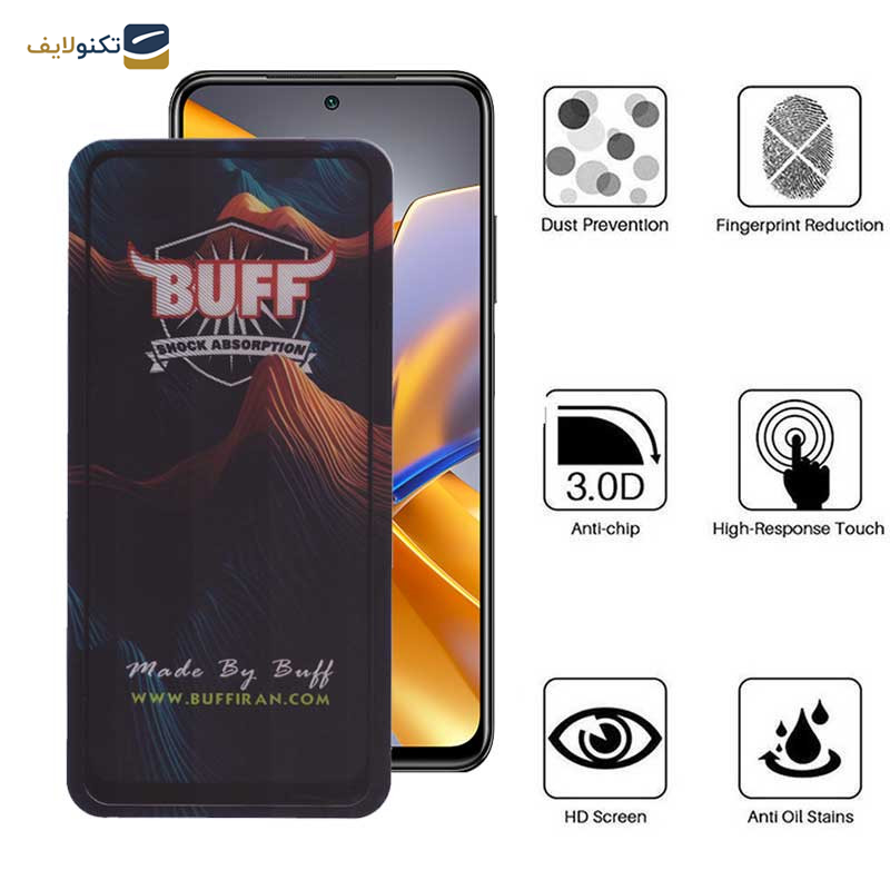 محافظ صفحه نمایش 5D بوف مدل Mountain-G مناسب برای گوشی موبایل شیائومی Poco M5s 4G/M4 Pro 4G /Note 11 4G/Global /Note 10 4G - Buff 5D Mountain-G Glass Screen Protector For Xiaomi Poco M5s 4G/M4 Pro 4G /Note 11 4G/Global /Note 10 4G