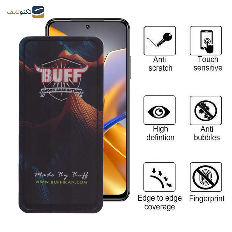 محافظ صفحه نمایش 5D بوف مدل Mountain-G مناسب برای گوشی موبایل شیائومی Poco M5s 4G/M4 Pro 4G /Note 11 4G/Global /Note 10 4G - Buff 5D Mountain-G Glass Screen Protector For Xiaomi Poco M5s 4G/M4 Pro 4G /Note 11 4G/Global /Note 10 4G