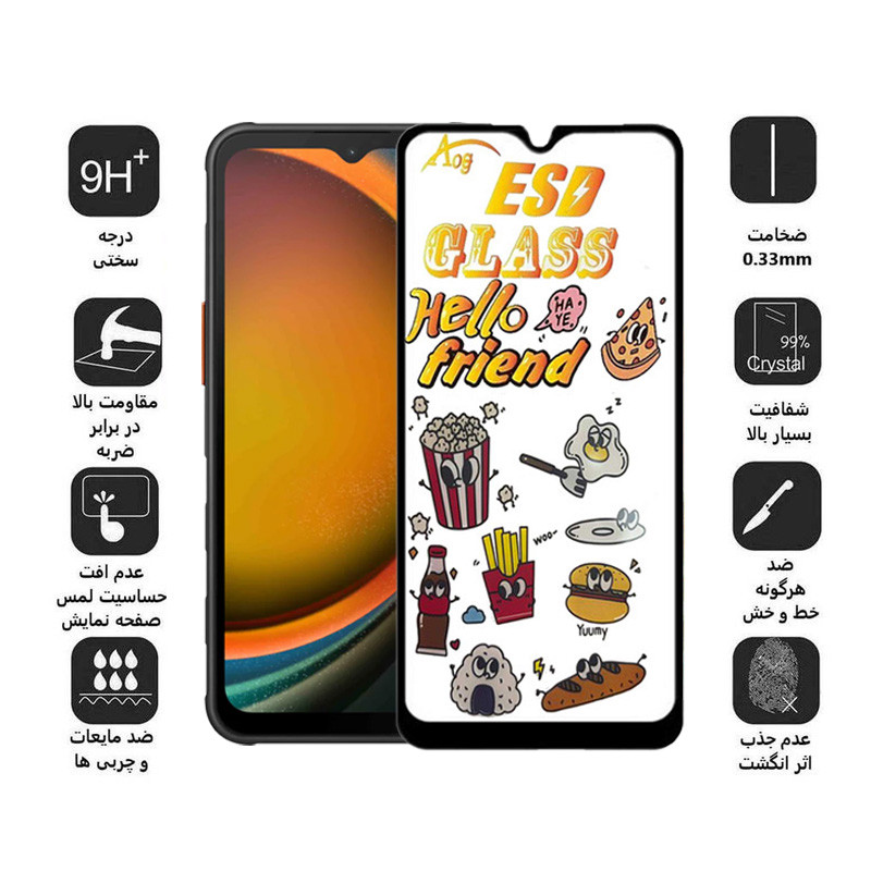 محافظ صفحه نمایش اپیکوی مدل ESD 2024 مناسب برای گوشی موبایل سامسونگ Galaxy A14 4G/5G /Xcover7 - Epicoy ESD 2024 Glass Screen Protector For Samsung Galaxy A14 4G/5G /Xcover7