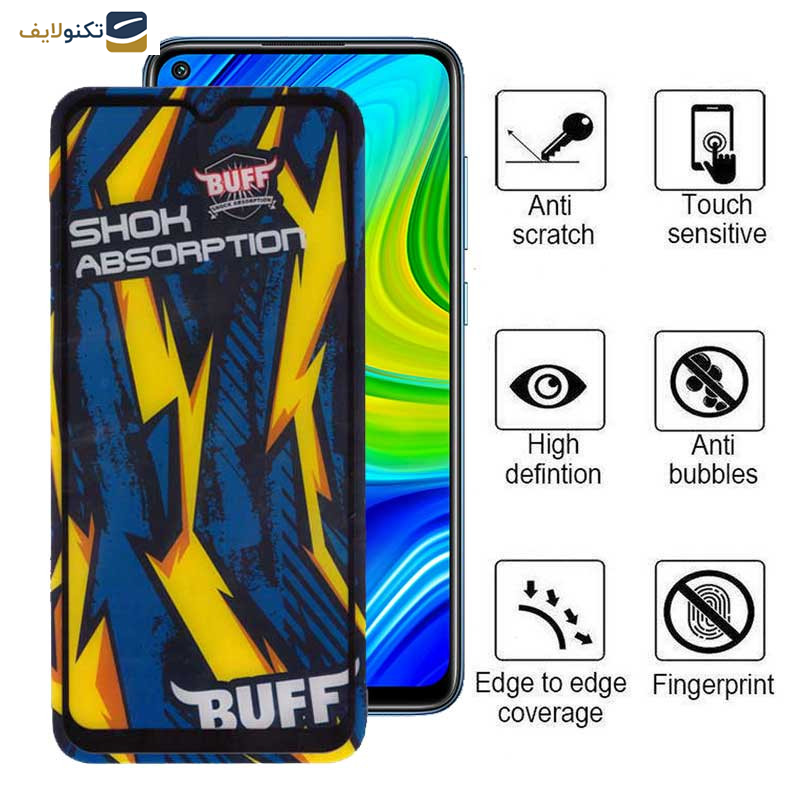 محافظ صفحه نمایش بوف مدل Shock-Shock-G مناسب برای گوشی موبایل شیائومی Redmi Note 9 4G - Note 8 Pro - 9 Prime 4G - 9 - 9 india - Buff Shock-Shock-G Glass Screen Protector For Xiaomi Redmi Note 9 4G - Note 8 Pro - 9 Prime 4G - 9 - 9 india
