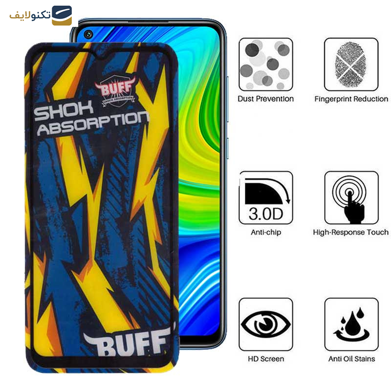 محافظ صفحه نمایش بوف مدل Shock-Shock-G مناسب برای گوشی موبایل شیائومی Redmi Note 9 4G - Note 8 Pro - 9 Prime 4G - 9 - 9 india - Buff Shock-Shock-G Glass Screen Protector For Xiaomi Redmi Note 9 4G - Note 8 Pro - 9 Prime 4G - 9 - 9 india