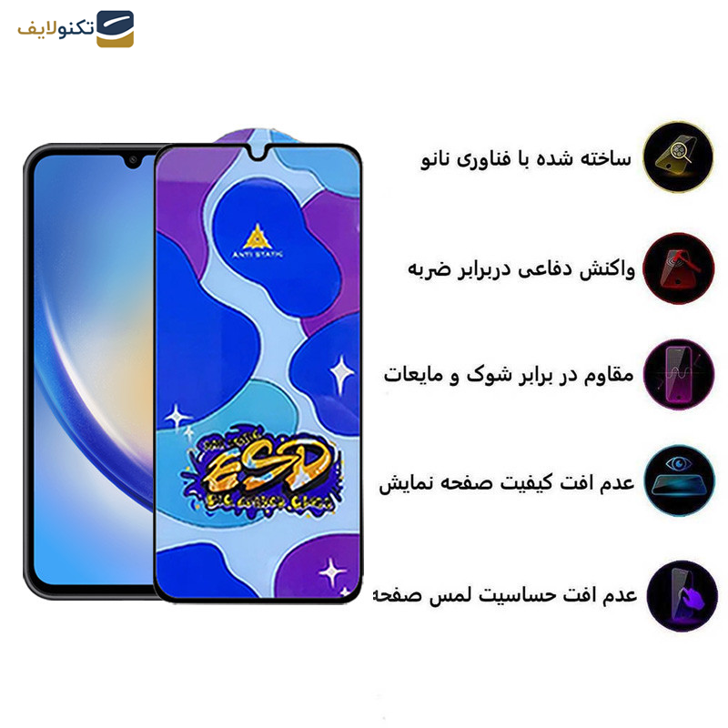محافظ صفحه نمایش اپیکوی مدل Star ESD مناسب برای گوشی موبایل سامسونگ Galaxy A34 5G - Epicoy Star ESD Glass Screen Protector For Samsung Galaxy A34 5G