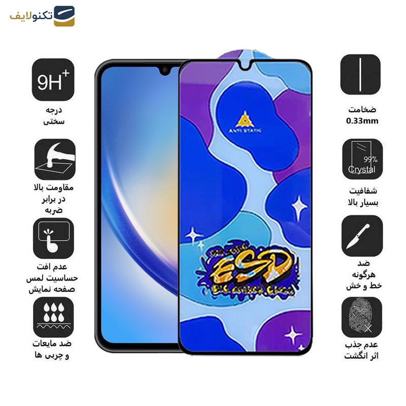 محافظ صفحه نمایش اپیکوی مدل Star ESD مناسب برای گوشی موبایل سامسونگ Galaxy A34 5G - Epicoy Star ESD Glass Screen Protector For Samsung Galaxy A34 5G