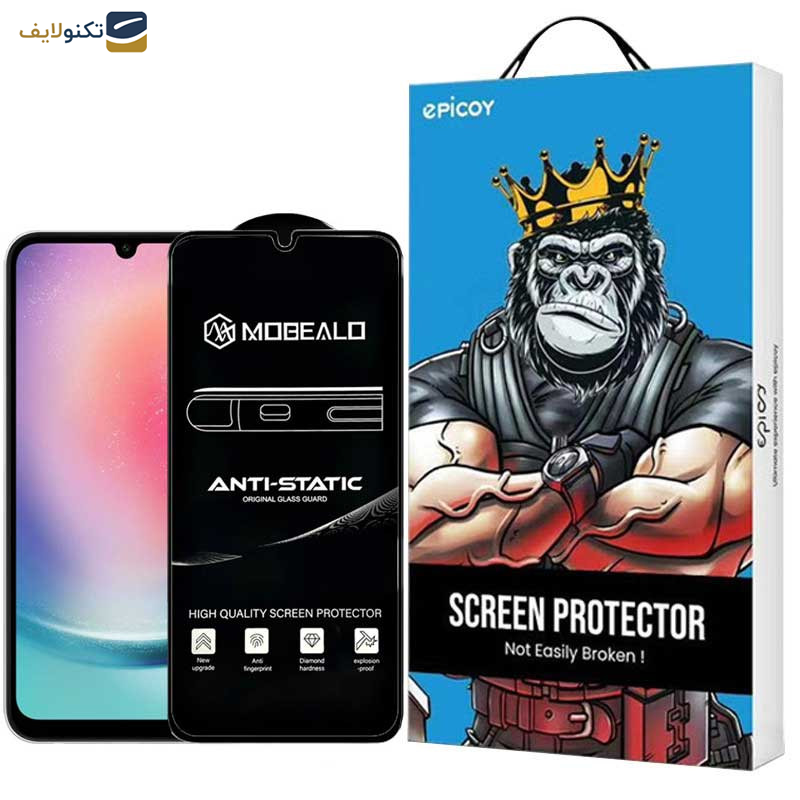 محافظ صفحه نمایش اپیکوی مدل Mobealo-AntiStatic مناسب برای گوشی موبایل سامسونگ Galaxy A25 5G - A24 4G - A15 4G-5G - Epicoy Mobealo-AntiStatic Glass screen protector for Samsung Galaxy A25 5G - A24 4G - A15 4G-5G