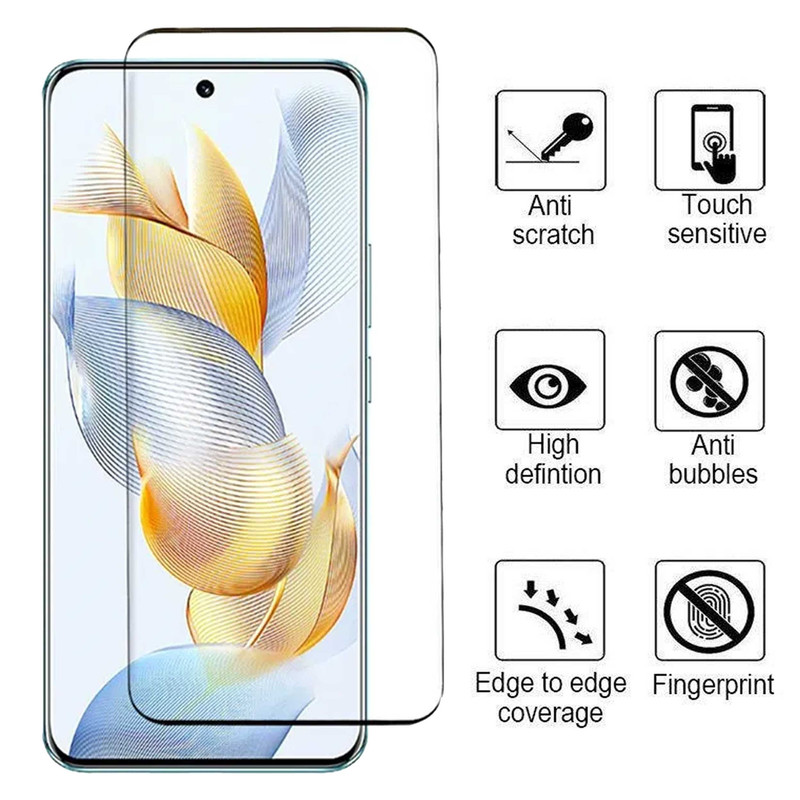 محافظ صفحه نمایش بوف مدل FullGlue-Max-G مناسب برای گوشی موبایل آنر Honor 90 / 90 Pro - Buff FullGlue-Max-G Glass Screen Protector For Honor 90 Pro-Honor 90