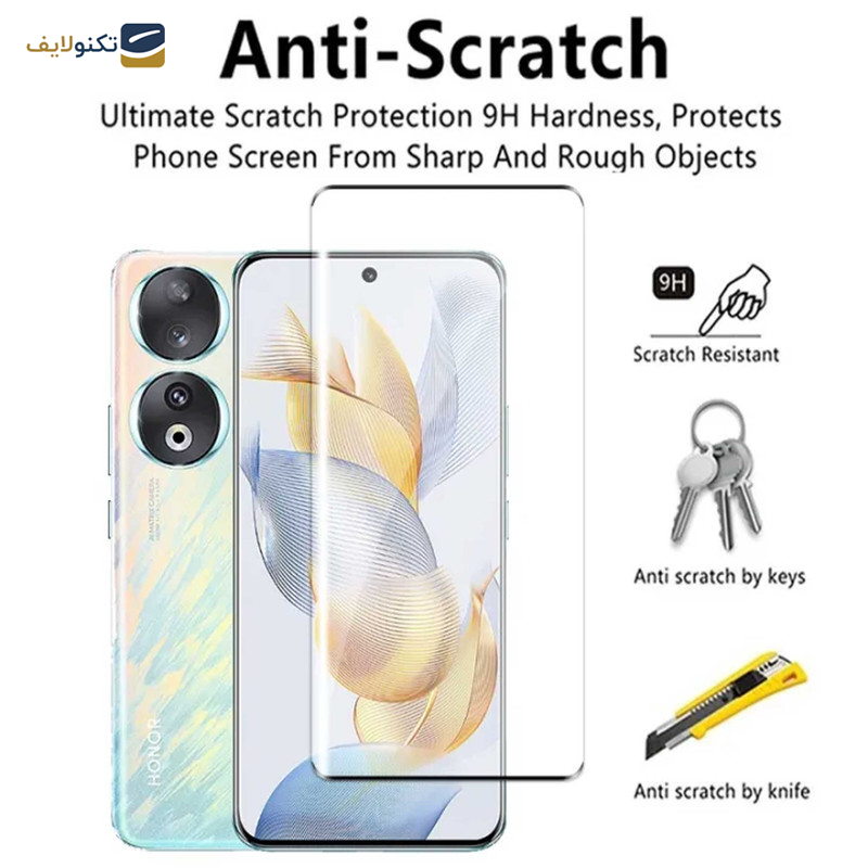 محافظ صفحه نمایش بوف مدل FullGlue-Max-G مناسب برای گوشی موبایل آنر Honor 90 / 90 Pro - Buff FullGlue-Max-G Glass Screen Protector For Honor 90 Pro-Honor 90