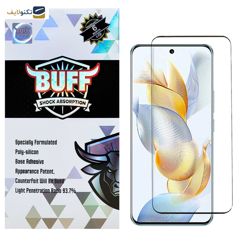 محافظ صفحه نمایش بوف مدل FullGlue-Max-G مناسب برای گوشی موبایل آنر Honor 90 / 90 Pro - Buff FullGlue-Max-G Glass Screen Protector For Honor 90 Pro-Honor 90