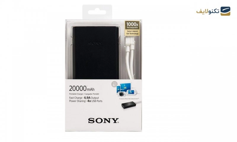 پاوربانک سونی مدل CP-S20 ظرفیت 20000 میلی آمپر ساعت - Sony CP-S20 20000 mAh Power Bank