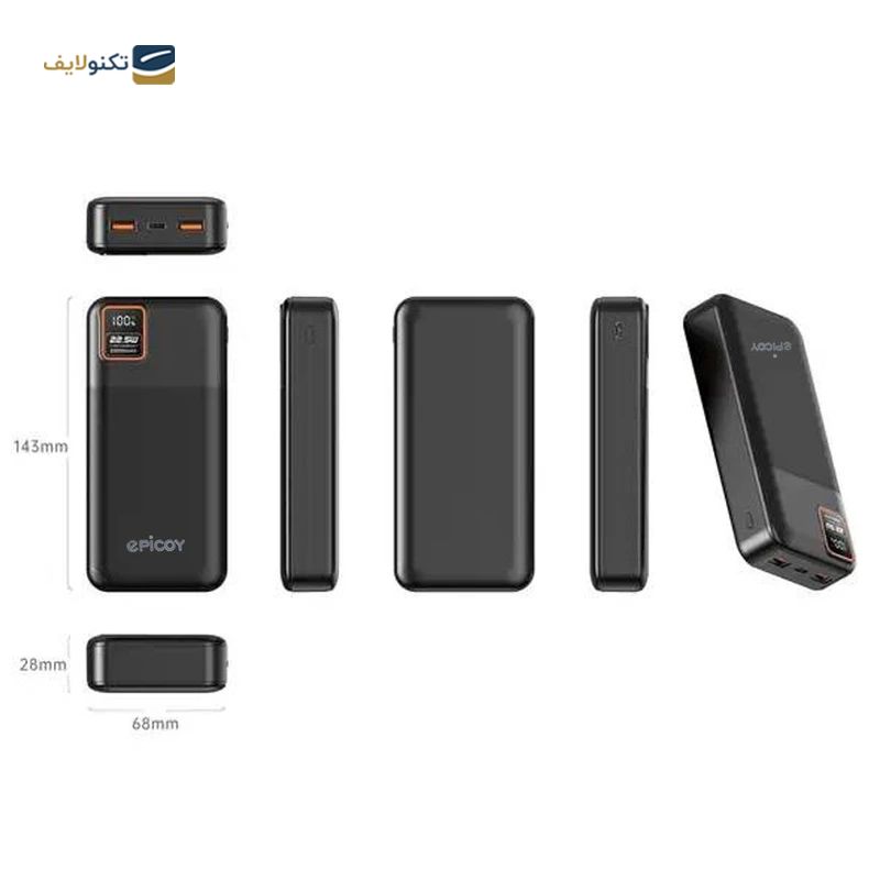 پاوربانک اپیکوی مدل Gorilla200 ظرفیت 20000 میلی‌ آمپر ساعت - Epicoy Gorilla200 20000mah Power Bank