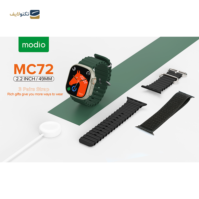 ساعت هوشمند مودیو مدل MC72 پلاتینیوم - Modio MC72 Smart Watch Platinum