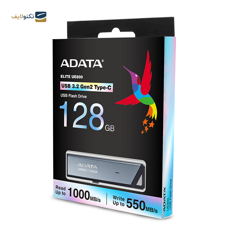 فلش مموری ای دیتا مدل UE800 USB 3.2 ظرفیت 128 گیگابایت - ADATA UE800 USB 3.2 Flash Memory - 128GB