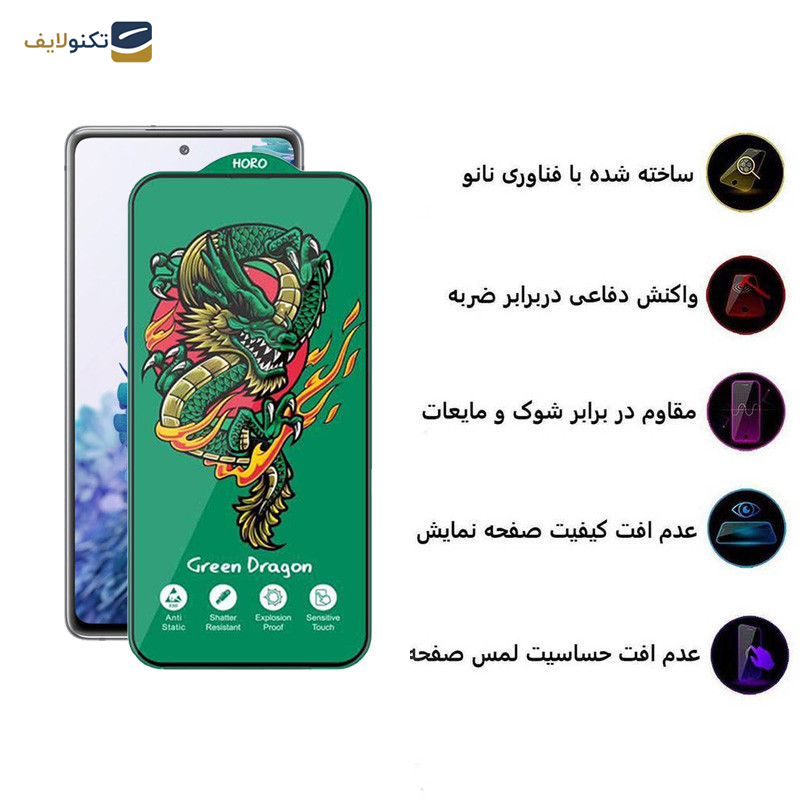 محافظ صفحه نمایش اِپیکوی مدل Green Dragon ExplosionProof مناسب برای گوشی موبایل سامسونگ Galaxy S20 FE 5G/4G/M31s 4G - Epicoy Green Dragon ExplosionProof Glass Screen Protector For Samsung Galaxy S20 FE 5G/4G/M31s 4G