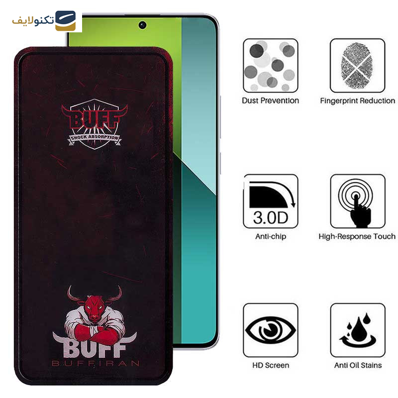 محافظ صفحه نمایش بوف مدل Muscle-Bull-G مناسب برای گوشی موبایل شیائومی Redmi Note 13 4G / 5G / Note 13 Pro 4G / 5G / Note 13R Pro - Buff Muscle-Bull-G Glass Screen Protector For Xiaomi Redmi Note 13 4G / 5G / Note 13 Pro 4G / 5G / Note 13R Pro