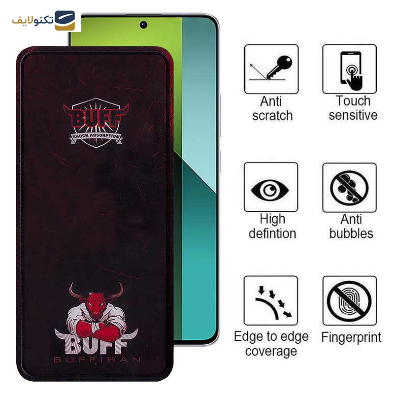 محافظ صفحه نمایش بوف مدل Muscle-Bull-G مناسب برای گوشی موبایل شیائومی Redmi Note 13 4G / 5G / Note 13 Pro 4G / 5G / Note 13R Pro - Buff Muscle-Bull-G Glass Screen Protector For Xiaomi Redmi Note 13 4G / 5G / Note 13 Pro 4G / 5G / Note 13R Pro
