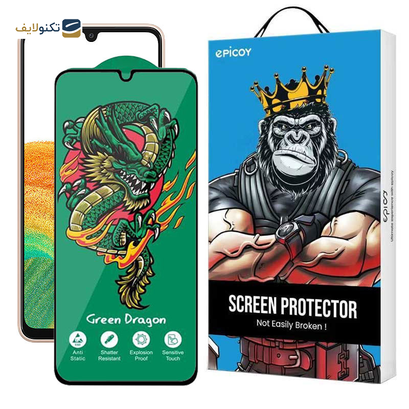 محافظ صفحه نمایش اپیکوی مدل Green Dragon ExplosionProof مناسب برای گوشی موبایل سامسونگ Galaxy A33 5G/ A32 4G/ A22 4G/ A50 4G - Epicoy Green Dragon ExplosionProof Glass Screen Protector For Samsung Galaxy A33 5G/ A32 4G/ A22 4G/ A50 4G
