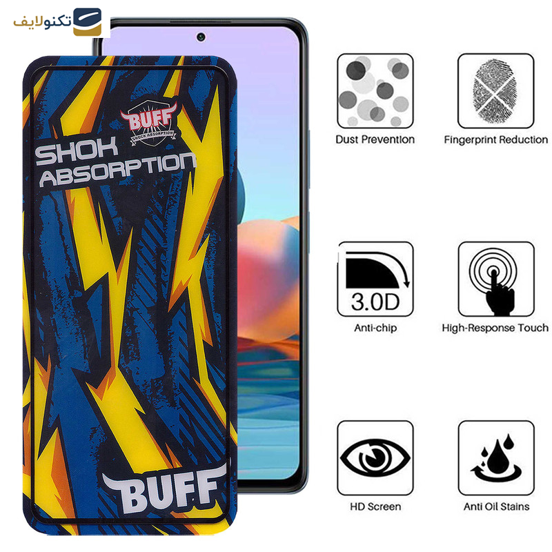 محافظ صفحه نمایش بوف مدل Shock-Shock-G مناسب برای گوشی موبایل شیائومی Redmi Note 10 Pro Max-Note 10 Pro 4G(Global)-(India)-Note 10 Lite - Buff Shock-Shock-G Glass Screen Protector For Xiaomi Redmi Note 10 Pro Max-Note 10 Pro 4G Global-India-Note 10 Lite