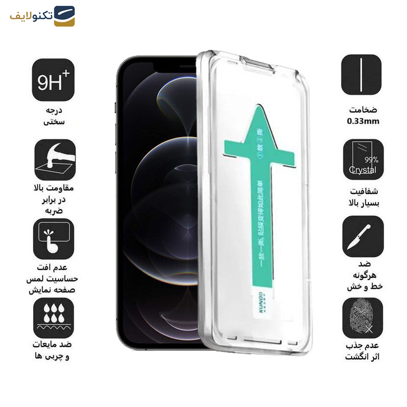 محافظ صفحه نمایش اپیکوی مدل Xundd Axe Easy install مناسب برای گوشی موبایل اپل iPhone 12 Pro Max - Epicoy Xundd Axe Easy install Glass Screen Protector For Apple iPhone 12 Pro Max