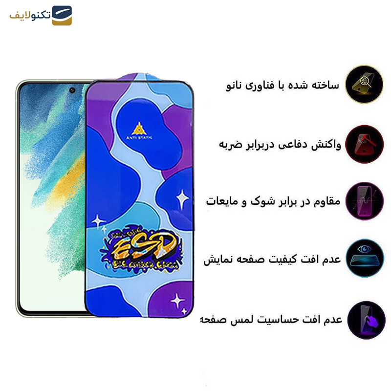 محافظ صفحه نمایش اپیکوی مدل Star ESD مناسب برای گوشی موبایل سامسونگ Galaxy S21 FE 5G - Epicoy Star ESD Glass Screen Protector For Samsung Galaxy S21 FE 5G